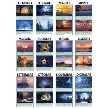 Calendario trimestrale lunario 2025 mensiletti