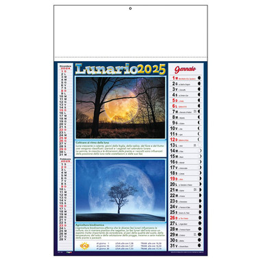 Calendario trimestrale lunario 2025