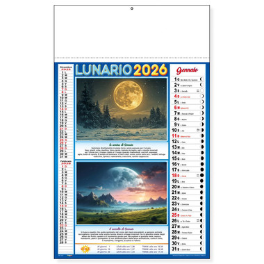 Calendario trimestrale lunario 2026