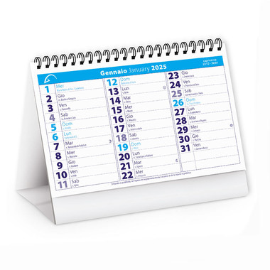 Calendario da tavolo mini table 2024 blu