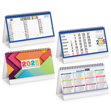 Calendario da tavolo swedish multicolor 2025 dettaglio