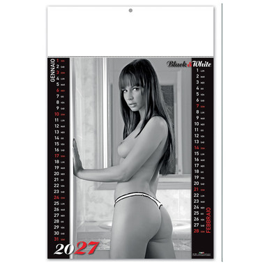 Calendario illustrato nudo black & white 2027