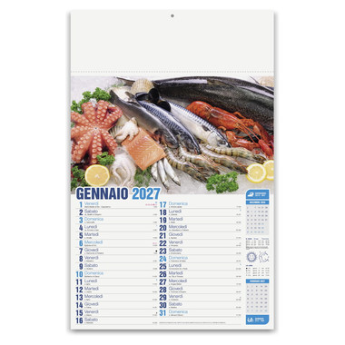 Calendario illustrato pesce e pescheria 2027