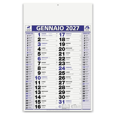 Calendario olandese classic notes 2027 blu
