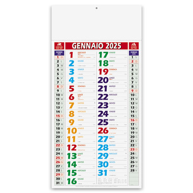 Calendario olandese shaded multicolor 2025