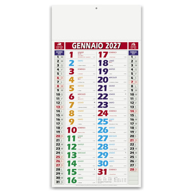 Calendario olandese shaded multicolor 2027