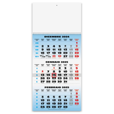 Calendario trittico 1 spirale 2025