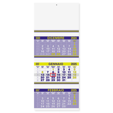 Calendario trittico fluo 2025 giallo