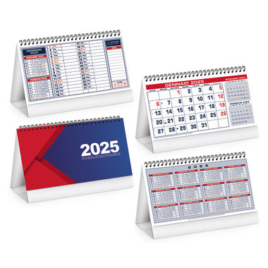Calendario da tavolo table note 2025 dettaglio rosso
