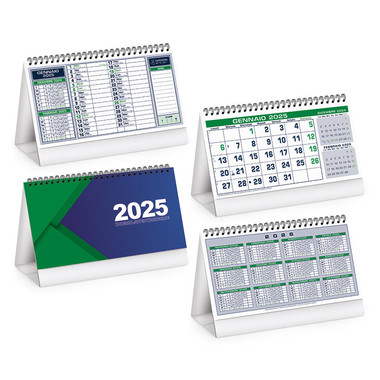 Calendario da tavolo table note 2025 dettaglio verde