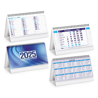 Calendario da tavolo chart table 2025 dettaglio blu