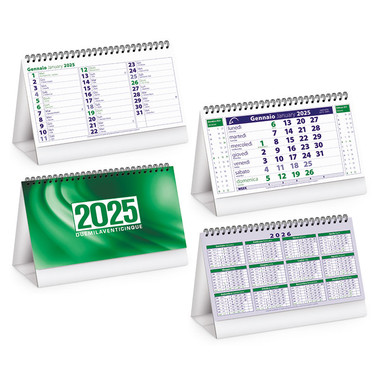 Calendario da tavolo chart table 2025 dettaglio verde