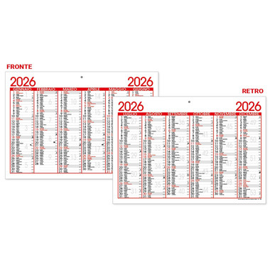 Tabella semestrale da scrivania 2026