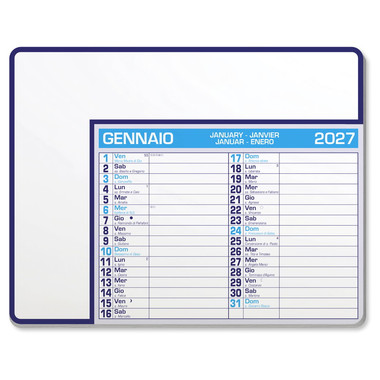 Tappetino mouse con calendario 2027 blu