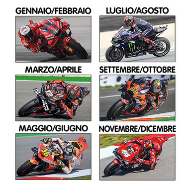 Calendario illustrato Moto GP 2024 mensiletti