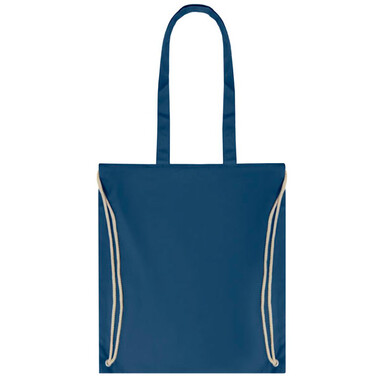Sacca in canvas colorato con coulisse colore blu aperto