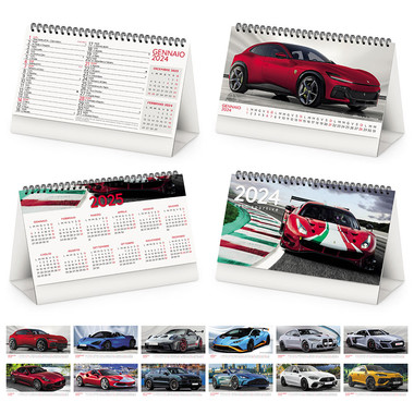 Calendario da tavolo auto sportive 2024 dettaglio