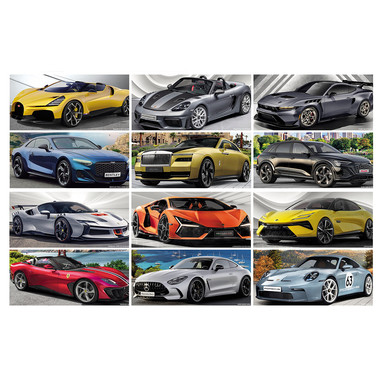 Calendario da tavolo auto sportive 2025 mensiletti