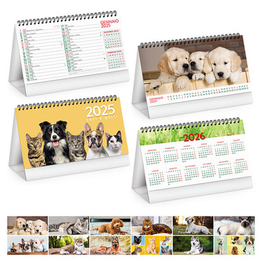 Calendario da tavolo cani e gatti 2025 dettaglio
