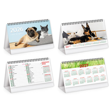 Calendario da tavolo cani e gatti 2026 dettaglio