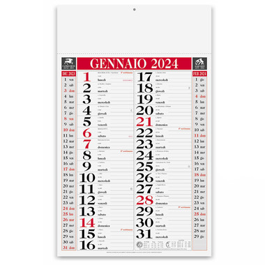Calendario olandese classic 2024 rosso