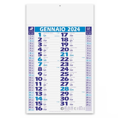 Calendario olandese classico 2024 azzurro blu