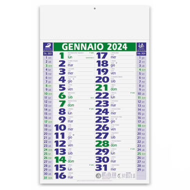 Calendario olandese classico 2024 verde blu