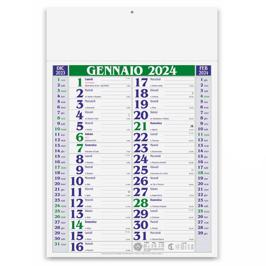 Calendario olandese medio 2024 verde