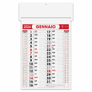 Calendario olandese passafoglio 2024 rosso