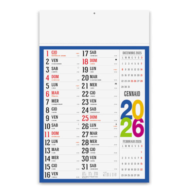 Calendario olandese swedish multicolor 2026