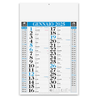 Calendario olandese classic 2025 blu
