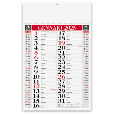 Calendario olandese classic 2025 rosso