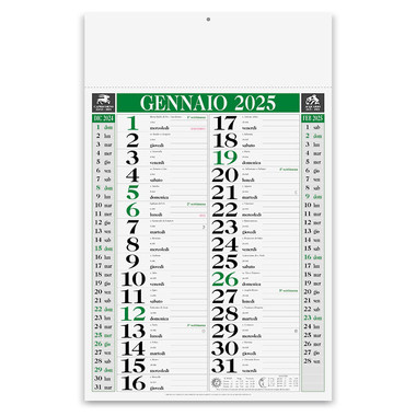 Calendario olandese classic 2025 verde