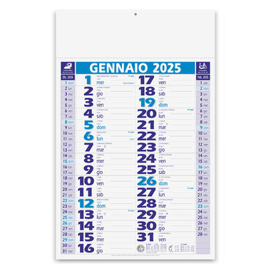 Calendario olandese classico 2025 azzurro blu