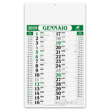 Calendario olandese gigante 2025 verde