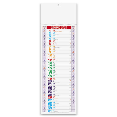 Calendario silhouette multicolor 2025