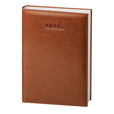 Agenda libro prenotazioni ristorante 2026 cuoio