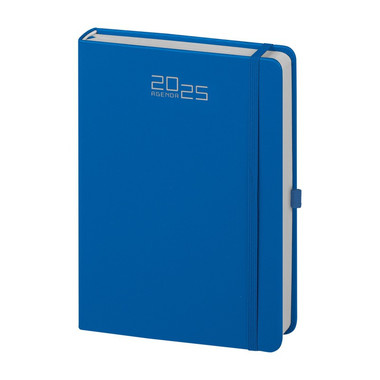 Agenda 2025 giornaliera con elastico e portapenna 15X21 blu royal
