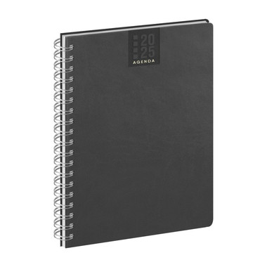 Agenda 2025 settimanale con spirale 17X24 nero