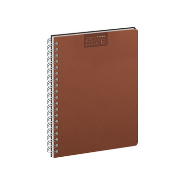 Agenda 2026 settimanale con spirale 17X24 cuoio