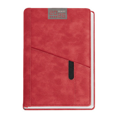Agenda giornaliera 15x21 rosso