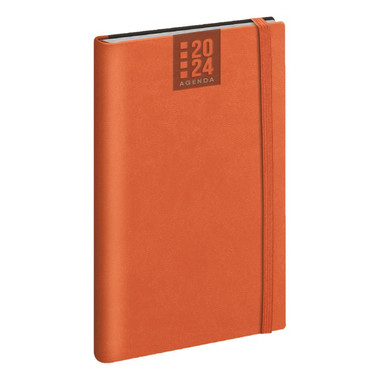 Agendina tascabile settimanale con elastico arancio