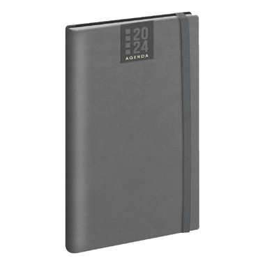Agendina tascabile settimanale con elastico grigio
