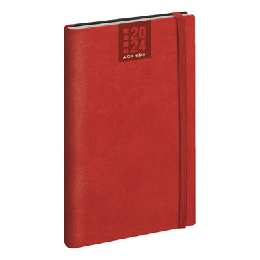 Agendina tascabile settimanale con elastico rosso