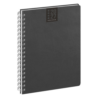 Agenda 2027 settimanale con spirale 17X24 nero