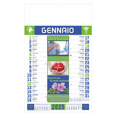 Calendario consigli del farmacista 2025