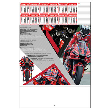 Calendario illustrato Moto GP 2024 retro