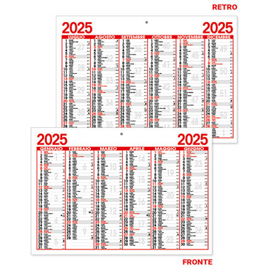 Tabella semestrale da scrivania 2025