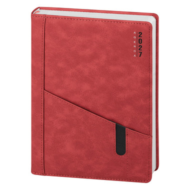 Agenda giornaliera 15x21 rosso