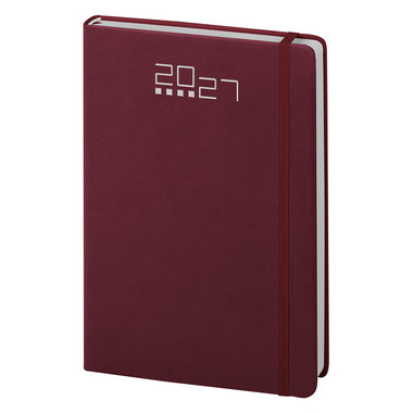 Agendina 2027 settimanale tascabile con elastico bordeaux